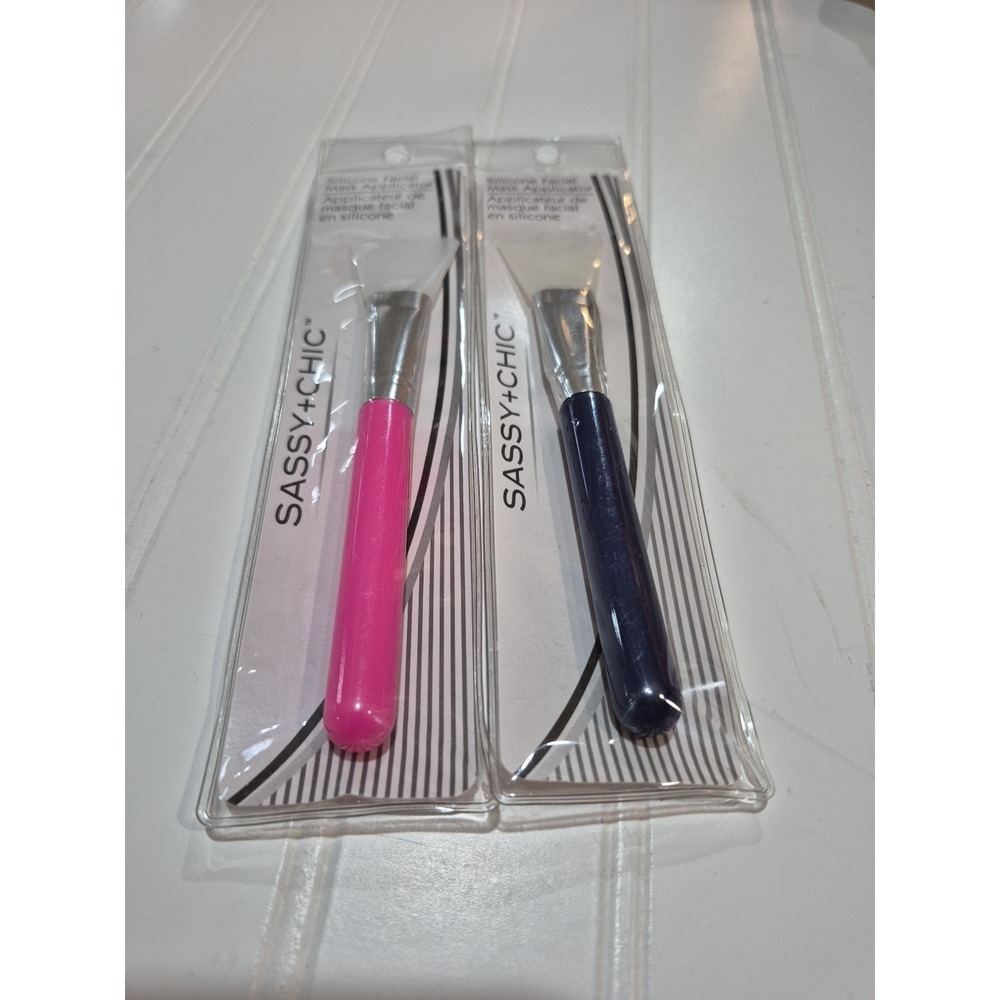 Lot of 2 SASSY + Chic Silicone Facial Mask Applicators New